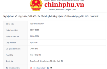 Quy định về tiền sử dụng đất, tiền thuê đất