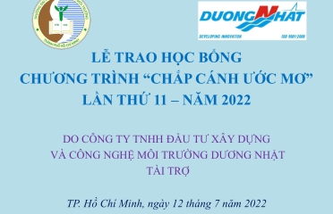 Lễ trao học bổng "Chắp cánh ước mơ" Lần thứ 11 - năm 2022