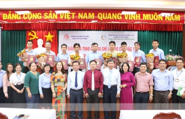 Lễ Bế giảng và Trao chứng chỉ lớp sơ cấp nghề bậc 1 nghề Trắc địa Công trình