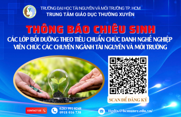 [T7.2024] Thông báo Chiêu sinh lớp bồi dưỡng theo tiêu chuẩn chức danh nghề nghiệp viên chức các chuyên ngành tài nguyên và môi trường