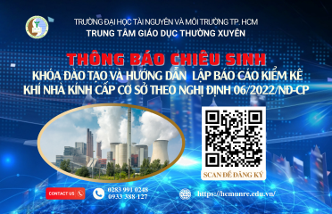 Thông báo Về việc chiêu sinh Khóa đào tạo khí nhà kính.