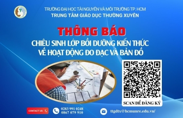 Thông báo Số 668 Về việc chiêu sinh các lớp bồi dưỡng kiến thức về hoạt động đo đạc và bản đồ.