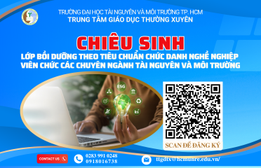 Chiêu sinh Bồi dưỡng theo tiêu chuẩn chức danh nghề nghiệp viên chức các chuyên ngành tài nguyên và môi trường - T10.2024