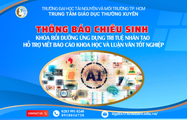 Thông báo chiêu sinh khóa bồi dưỡng ứng dụng trí tuệ nhân tạo hỗ trợ viết báo cáo khoa học và luận văn tốt nghiệp