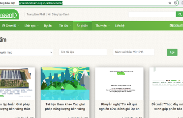 Cơ sở dữ liệu của Trung tâm Phát triển Sáng tạo Xanh (GreenID)