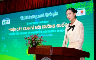 HCMUNRE đồng hành cùng hoa hậu Thanh Hà trong chiến dịch “Triệu cây xanh vì môi trường Quốc gia”