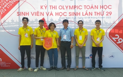 Chúc mừng các bạn Sinh viên HCMUNRE đã đạt thành tích trong kỳ thi Olympic Toán học Sinh viên và Học sinh toàn quốc năm 2023.