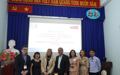 Buổi đón tiếp và làm việc giữa Trường Đại học Tài nguyên và Môi trường TP.HCM với Trường Đại học Memorial University of Newfoundland (MUN), Canada