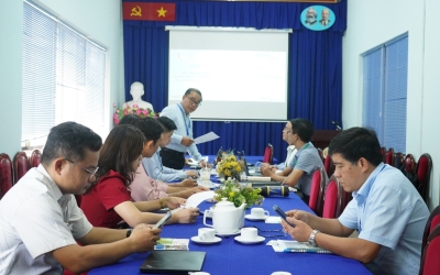 Buổi lễ đón tiếp và làm việc giữa Trường Đại học Tài nguyên và Môi trường TP.HCM với Công ty Cổ phần Kỹ thuật Môi trường Việt An